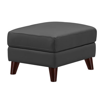 Elm Leather Upholstery Collection Ottoman, Color Steel Gray JCPenney