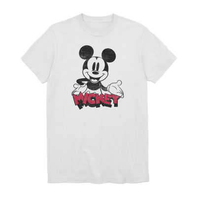 Oh Boy Mens Crew Neck Short Sleeve Regular Fit Mickey Mouse Graphic T ...