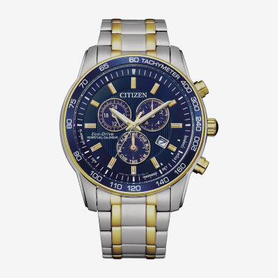 Citizen Sport Casual Mens Chronograph Two Tone Stainless Steel Bracelet Watch Bl5517-55l