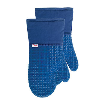 Blue Oven Mitts + Potholders