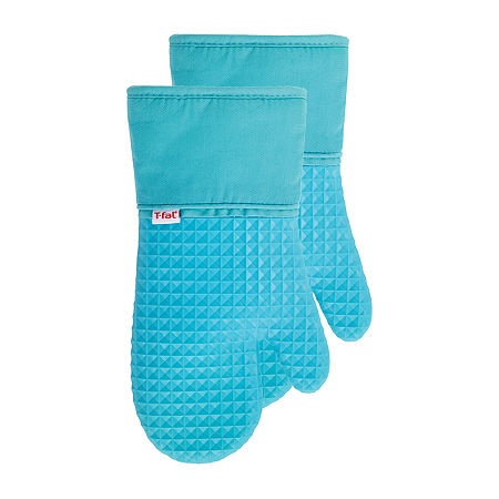 T-Fal Silicone Waffle 2-pc. Oven Mitts, One Size, Blue