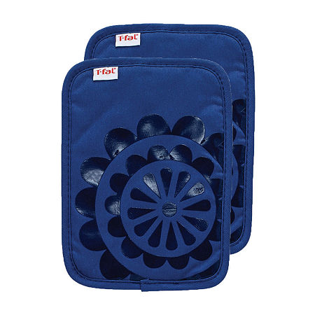 T-Fal Silicone 2-pc. Pot Holders, One Size, Blue