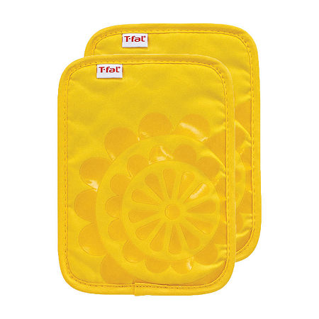 T-Fal Silicone 2-pc. Pot Holders, One Size, Yellow