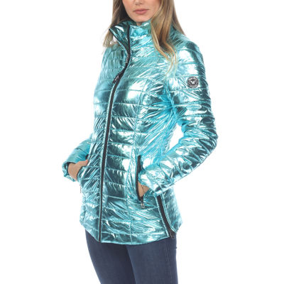 White Mark Womens Water Resistant Puffer Jacket