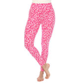 Women's One Size Fits Most Printed Leggings Black/white One Size Fits Most  - White Mark : Target