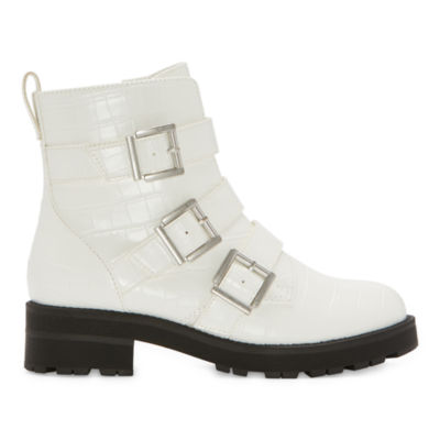 arizona womens tune combat boots block heel