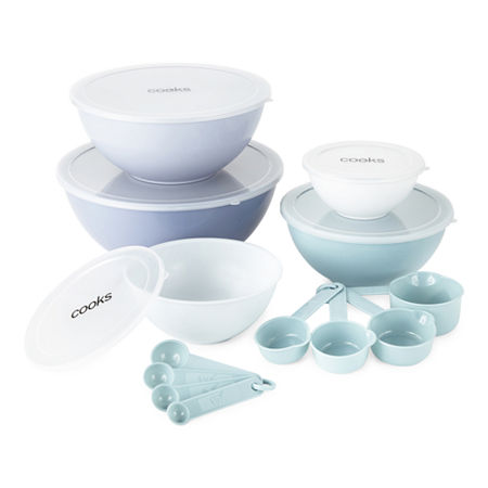 Cooks 18-pc. Mixing Bowls with Lids, One Size , Blue