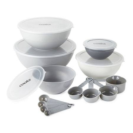 Cooks 18-pc. Mixing Bowls with Lids, One Size , Gray