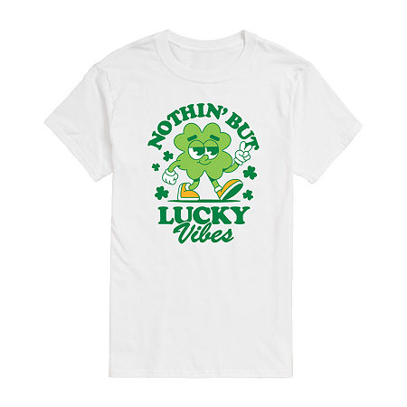 Mens Short Sleeve St. Patrick's Day T-Shirt, X-large, White