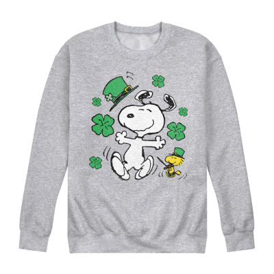 Mens Long Sleeve Peanuts St. Patrick's Day Sweatshirt