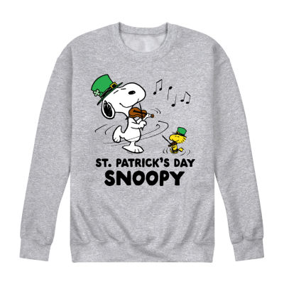 Mens Long Sleeve Peanuts St. Patrick's Day Sweatshirt