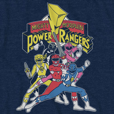 Mens Crew Neck Short Sleeve Regular Fit Power Rangers Nickelodeon Big and Tall Graphic T-Shirt