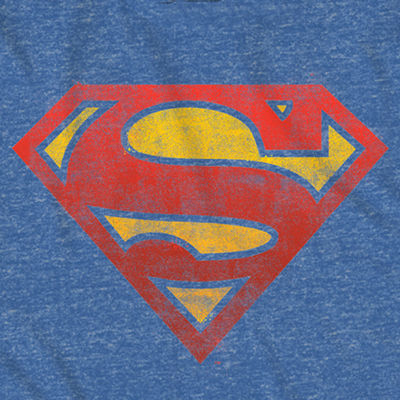 Mens Crew Neck Short Sleeve Regular Fit Superman Big and Tall Graphic T-Shirt