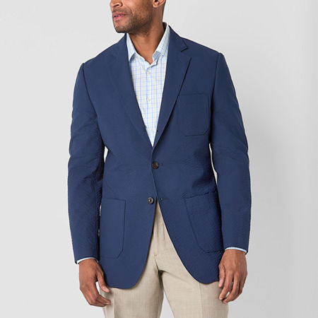 Stafford Mens Classic Fit Sport Coat, 44 Regular, Blue