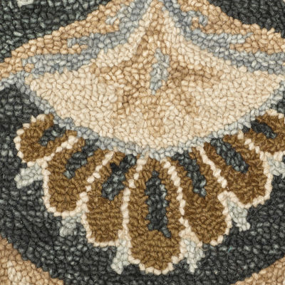 Daisy Bren Floral Hand Tufted Indoor Round Area Rug