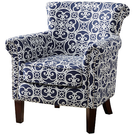 Madison Park Miri Navy Accent Chair, One Size, Blue