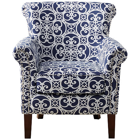 Madison Park Miri Navy Accent Chair, One Size, Blue