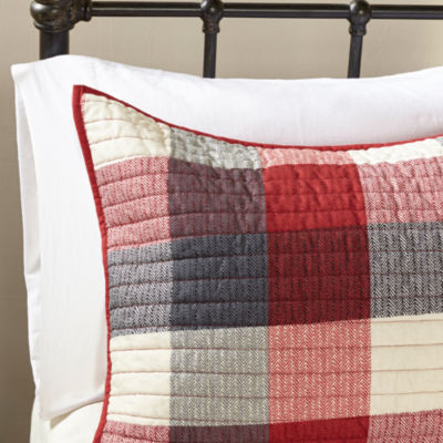 Madison Park Pioneer 6-Pc Printed Herringbone Quilt Set With Throw Pillows