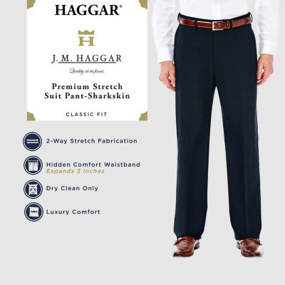 Haggar JMH Premium Stretch Mens Classic Fit Flat Front Suit Pant