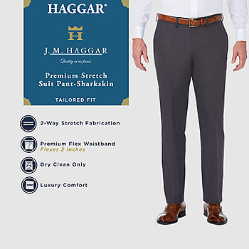J.M. Haggar Premium Stretch Tailored Fit Suit Pants, Color: Black