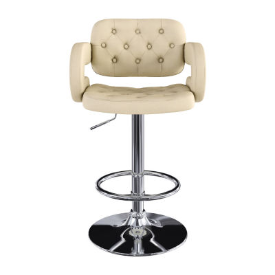Corliving 2-pc. Upholstered Tufted Swivel Bar Stool