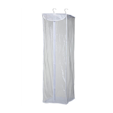 Honey-Can-Do Clear And White Short Garment Bag, One Size, White