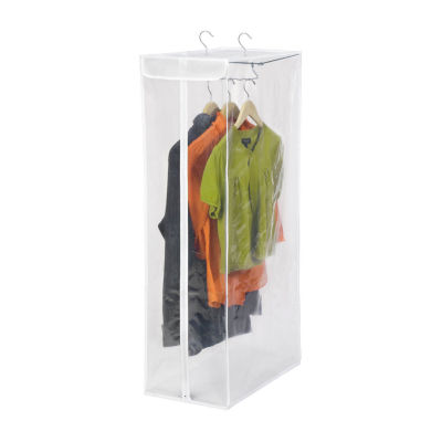 Honey-Can-Do Clear And White Short Garment Bags