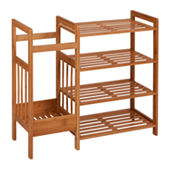 Home Expressions Mini Fridge Shelf Cart | White | One Size | Shelves + Brackets Shelf Carts | Wheeled|Storage|Multi-function|One Hand Open|Rolling | B