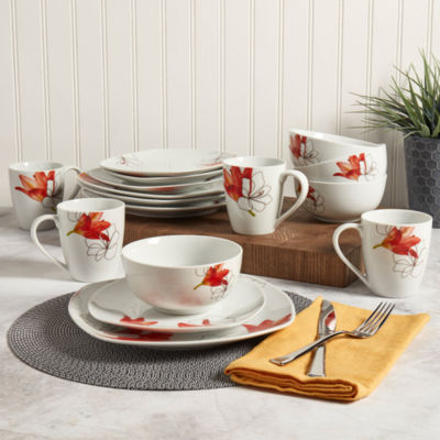 Tabletops Gallery® Lily 16-pc. Ceramic Dinnerware Set