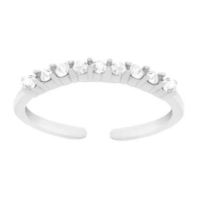 Itsy Bitsy Crystal Sterling Silver Toe Ring