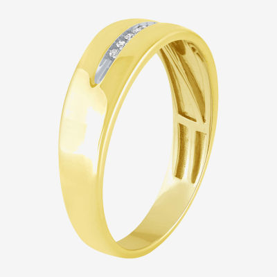 Unisex Adult 1/3 CT. T.W. White Diamond 10K Two Tone Gold Halo Side Stone Ring Sets