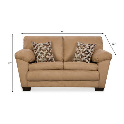 Savannah Pad-Arm Upholstered Loveseat