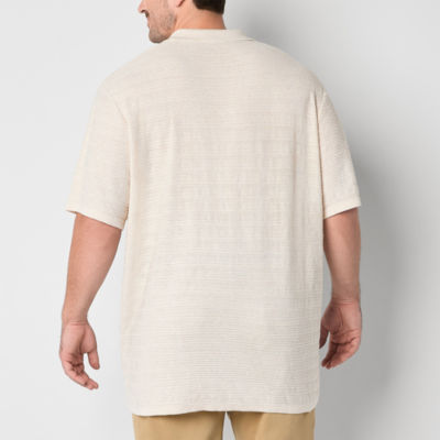 mutual weave Big and Tall Mens Short Sleeve Pullover Sweater