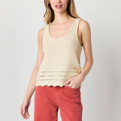 a.n.a Womens Scoop Neck Sleeveless Pullover Sweater