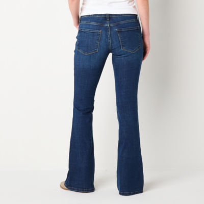 a.n.a Womens Low Rise Flare Leg Jean