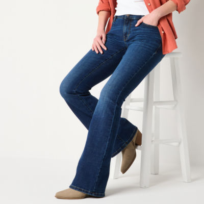 a.n.a Womens Low Rise Flare Leg Jean