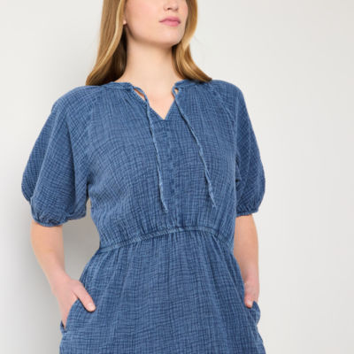 a.n.a Short Sleeve Popover Dress