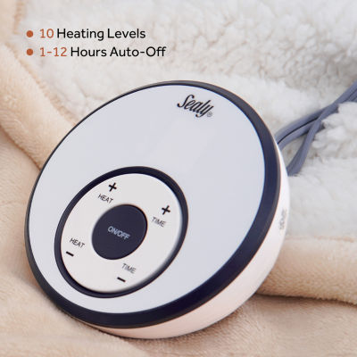 Sealy® Flannel & Sherpa Heated Midweight Blanket