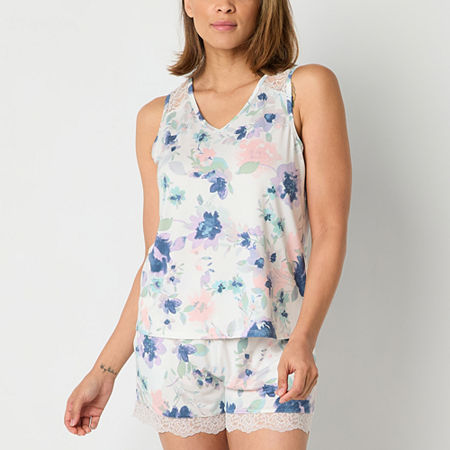 Ambrielle Womens Sleeveless V Neck Pajama Top