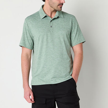 Free Country Mens Classic Fit Short Sleeve Polo Shirt, Large, Green