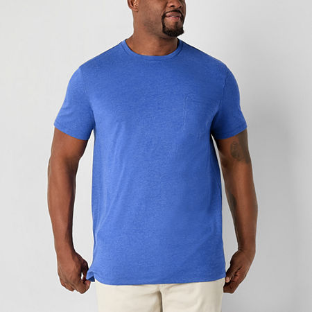 St. John's Bay Super Soft Mens Crew Neck Short Sleeve Quick Dry Big and Tall T-Shirt, 6x-large, Blue