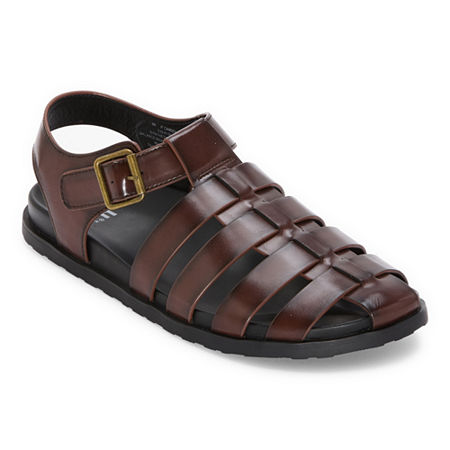 J. Ferrar Mens Camden Strap Sandals, 10 Medium, Brown