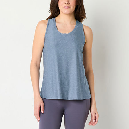 Xersion Womens U Neck Sleeveless Performance Tank Top, Xx-large, Blue