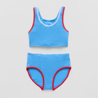 Thereabouts Textured Little & Big Kid Girls 2-pc. Bikini Set