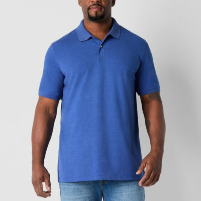 St. John's Bay Premium Stretch Big and Tall Mens Classic Fit Short Sleeve Polo Shirt