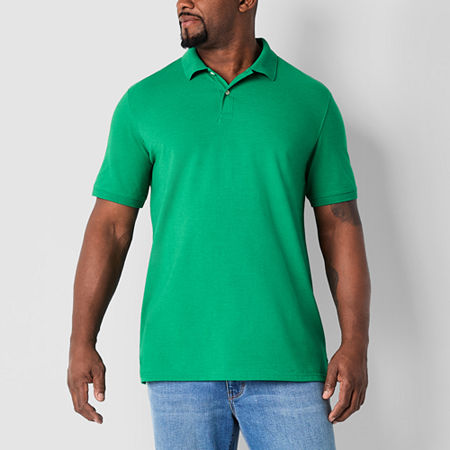 St. John's Bay Premium Stretch Big and Tall Mens Classic Fit Short Sleeve Polo Shirt, 3x-large, Green