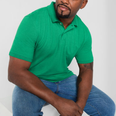 St. John's Bay Premium Stretch Big and Tall Mens Classic Fit Short Sleeve Polo Shirt