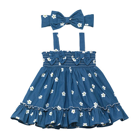 start up kids Toddler Girls A-Line Dress, 3t, Blue