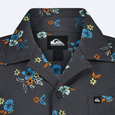 Quiksilver Big Kid Boys Short Sleeve Regular Fit Button-Down Shirt