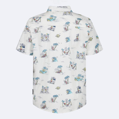 Quiksilver Big Kid Boys Short Sleeve Regular Fit Button-Down Shirt